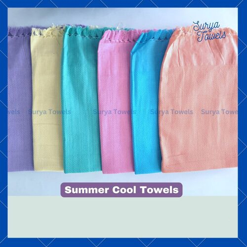 Summer Cool Cotton Bath Towels 30x60 150g