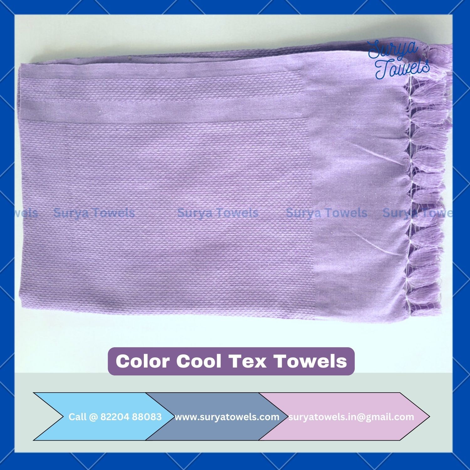 Color Cool Tex Cotton Bath Towels 30x60 150g