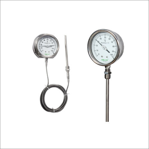 Temperature Gauge - Silver Digital Measuring Device | Alarms, Data-Logging, Ideal for Industrial Use