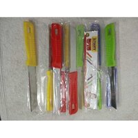 Knives Set - Stainless Steel, Multicolor Plastic Handle | Kitchen Essential For Versatile Cutting And Preparation