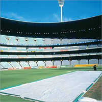 Cricket Pitch Cover - Hdpe Material, 22-25 Yard Length, Blue/grey Color | Woven Technique, Plain Tent Style, 2-4 Mm Thickness