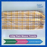 Plain Woven Cotton Bath Towels 27x54 120g