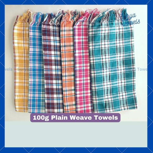 Plain Woven Cotton Bath Towels 26x52 100g - 100% Cotton, Rectangular Shape, 6 Color Variants | Soft Touch, Water Absorbent, Quick Dry, Customizable Size