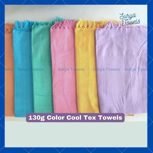 Color Cool Tex Cotton Bath Towels - Rectangular 30x60 inches , 100% Sustainable Cotton, 6 Color Variants, Quick Dry, Soft Touch, Customizable Size
