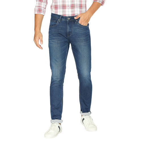 Mens Denimex Skinny Fit Solid Jeans