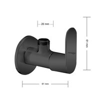 Mini Opal Prime Black Angle Cock