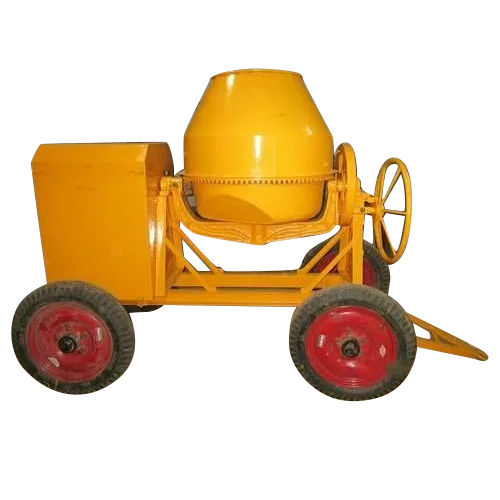 Yellow Mild Steel Cement Mixer