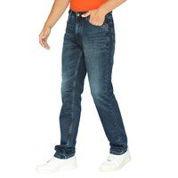 Mens Deep Blue Skinny Fit Solid Jeans