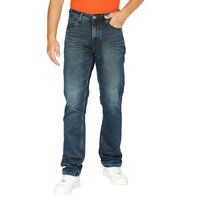 Mens Deep Blue Skinny Fit Solid Jeans