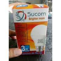 3 Watt Led Bulb Box - Square Shape | Industrial Use, Energy Efficient Lighting Solution For Commercial Settings