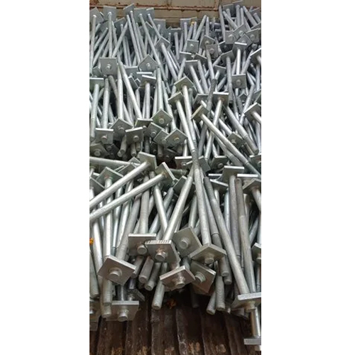 Gray Galvanised Foundation Bolt