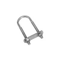 Stainless Steel U Bolt Clamp - Diameter 7 Mm, Material Grade 316, Silver Color | Set Of 4 U Bolts, 4 Washers, 4 Nuts For Industrial Use