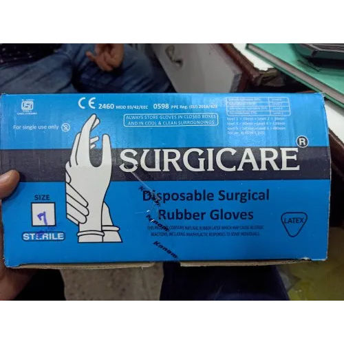 White Sterile Surgical Gloves