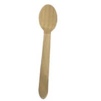 Wooden Ice Cream Spoon - Wooden, 4-5 Mm Thickness, Brown Color | Plain Design, Matte Finish, Safe For Effective Consumption