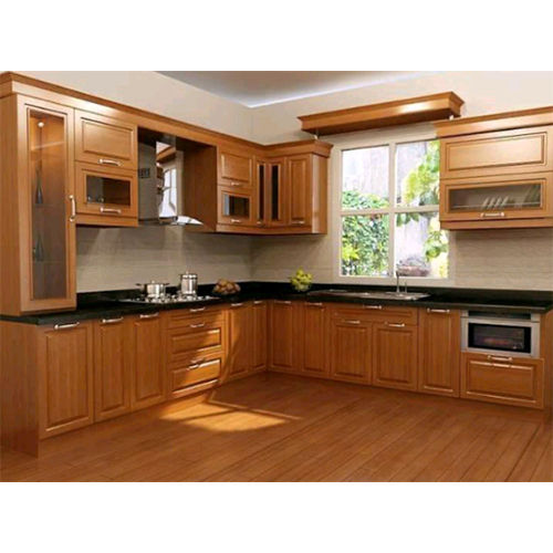 Washable Wooden Modular Kitchen