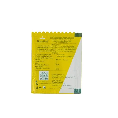 Sanifast Herbal Hand Sanitizer Sachet