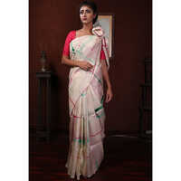 White Silk Saree - Luxurious Silk, Elegant Ivory White | Perfect For Casual Wear In Spring, Summer & Winter