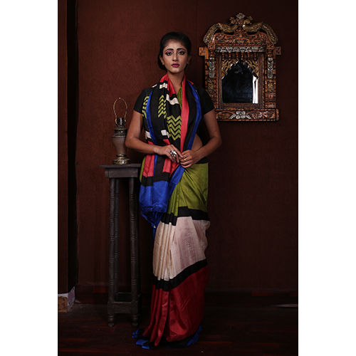 Multicolor Designer Silk Saree