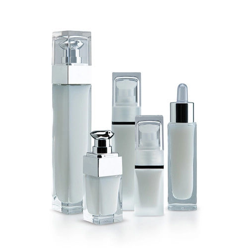 Transparent Glass Bottles For Cosmetic Oil And Serum Storage Use