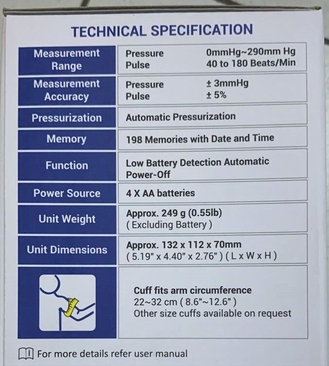 Blood Pressure Monitor SCURE ( Model - DG 4111)