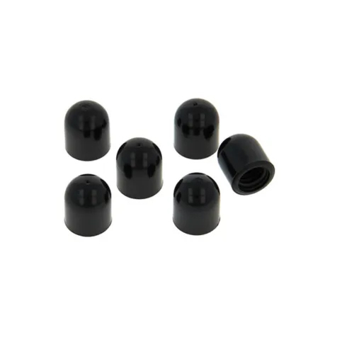 Rubber Caps - Natural Rubber, 4 Millimeter Thickness | 45 Shore A Hardness, Sleek Black Design
