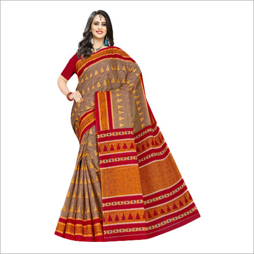 Grey Luxury Cotton Designer Sarees