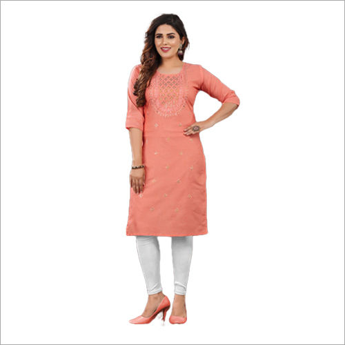 Floral Straight Kurta - Feature: Washable