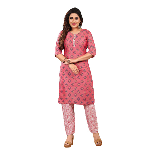 DNo 046 Floral Straight Kurta