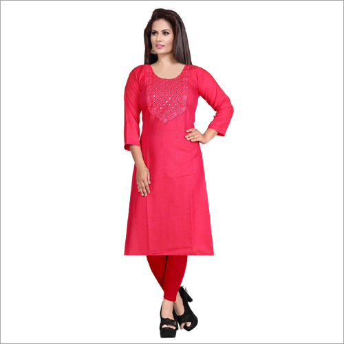 DNo 050 Floral Straight Kurta