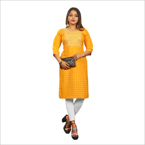 DNo 121 Floral Straight Kurta