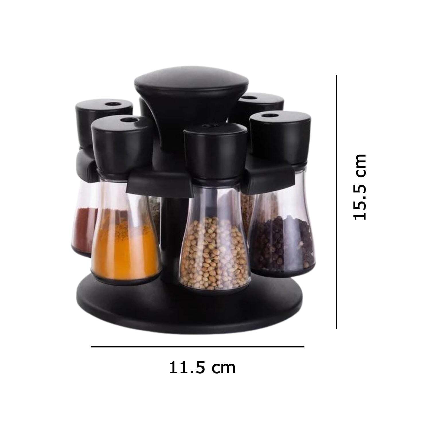 REVOLVING PLASTIC SPICE RACK MASALA ORGANISER