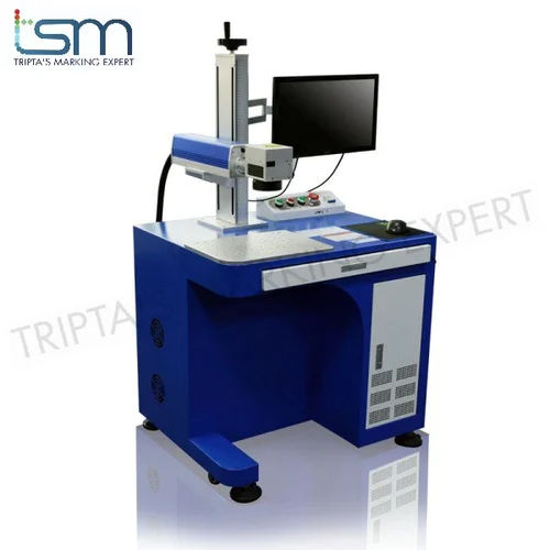 White-Blue Industrial Fiber Laser Marking Machine