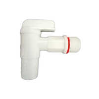 PVC Tee Cock - PP Material, Round Design, 15 mm Size, White Color | Suitable for Bathroom Fitting, Box Packing