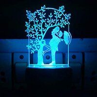 Love couple With Umbrella 3D Illusion Night Lamp