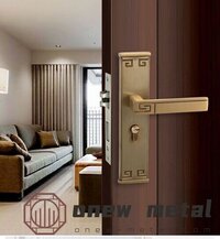 Entrance Lever Door Handle Lock with Two Keys for Office or Front Door with a Sa