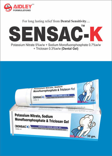 Tooth Paste Potassium Nitrate 5% w/w + Sodium Monofluro Phosphate  0.7%w/w + Triclosan 0.3%w/w