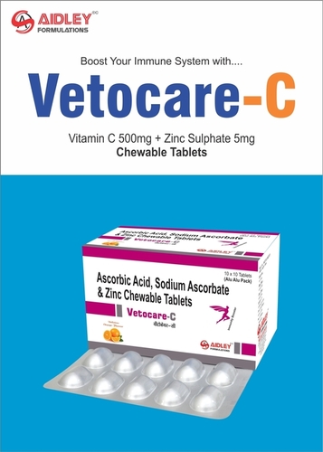 Tablet Vitamin C 500 mg + Elemental Zinc 22.5mg Chewable Tabs