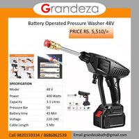 GRANDEZA Battery Operated Pressure Washer 48V
