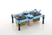 MULTIPURPOSE RAJWADI STYLE SPICE and PICKLE JAR SET 4 CONTAINERS WITH 2 SPOONS (2174)