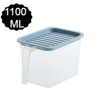 AIR TIGHT UNBREAKABLE BIG SIZE 1100 ML SQUARE SHAPE KITCHEN STORAGE CONTAINER (SET OF 6) (2454)