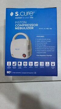 Piston Compressor Nebulizer - 17.5 X 11.3 X 23 Cm , White Color, 0.20 Ml/min Automation, 60 Db Noise Level