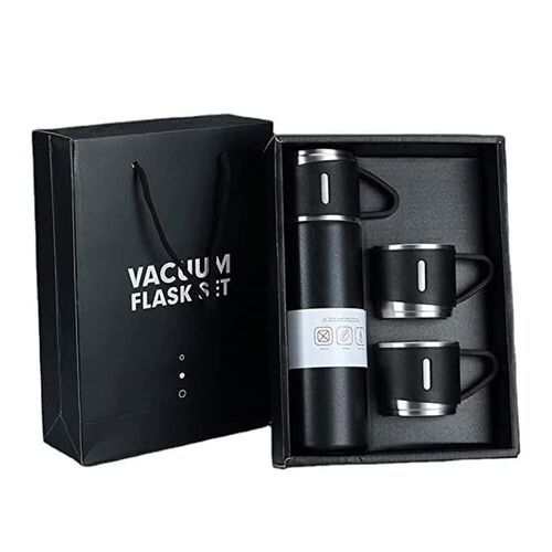 Black Vacuum Flask Gift Set