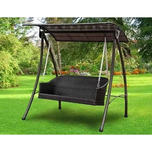 Black Wicker Porch Swing