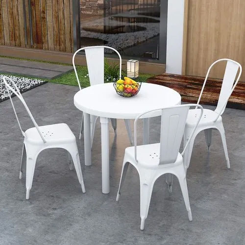 Outdoor Restaurant White Table Chair