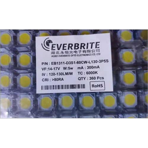 5w Eb1311 14v - 17v 300ma 6000k White Cob Led Chip Application: Industrial