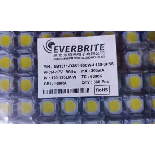 5W Eb1311 14V - 17V 300Ma Blue Cob Led Chip Application: Industrial