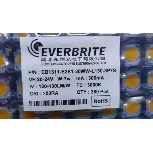 Eb1311 20V-24V 300Ma 6000K 7W White Cob Chip