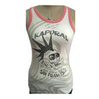 Ladies  Sleeveless T-Shirt With Diamantes