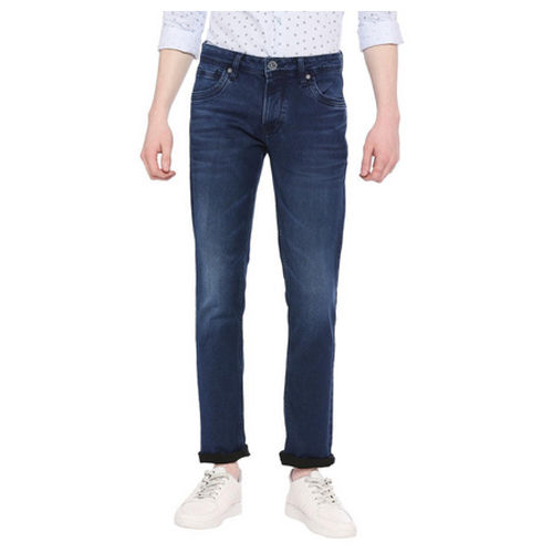 Blue Mens M Stone Slim Fit Solid Jeans