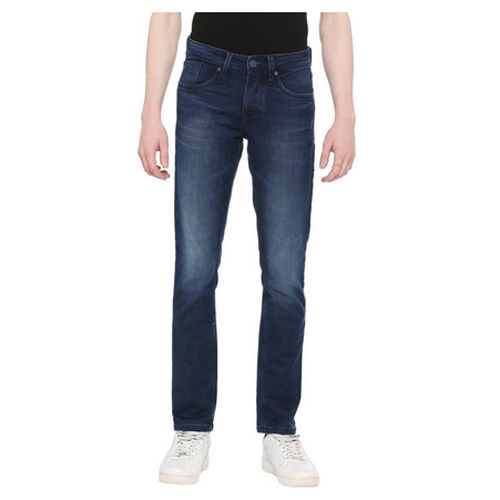 Mens Electric Blue Slim Fit Solid Jeans